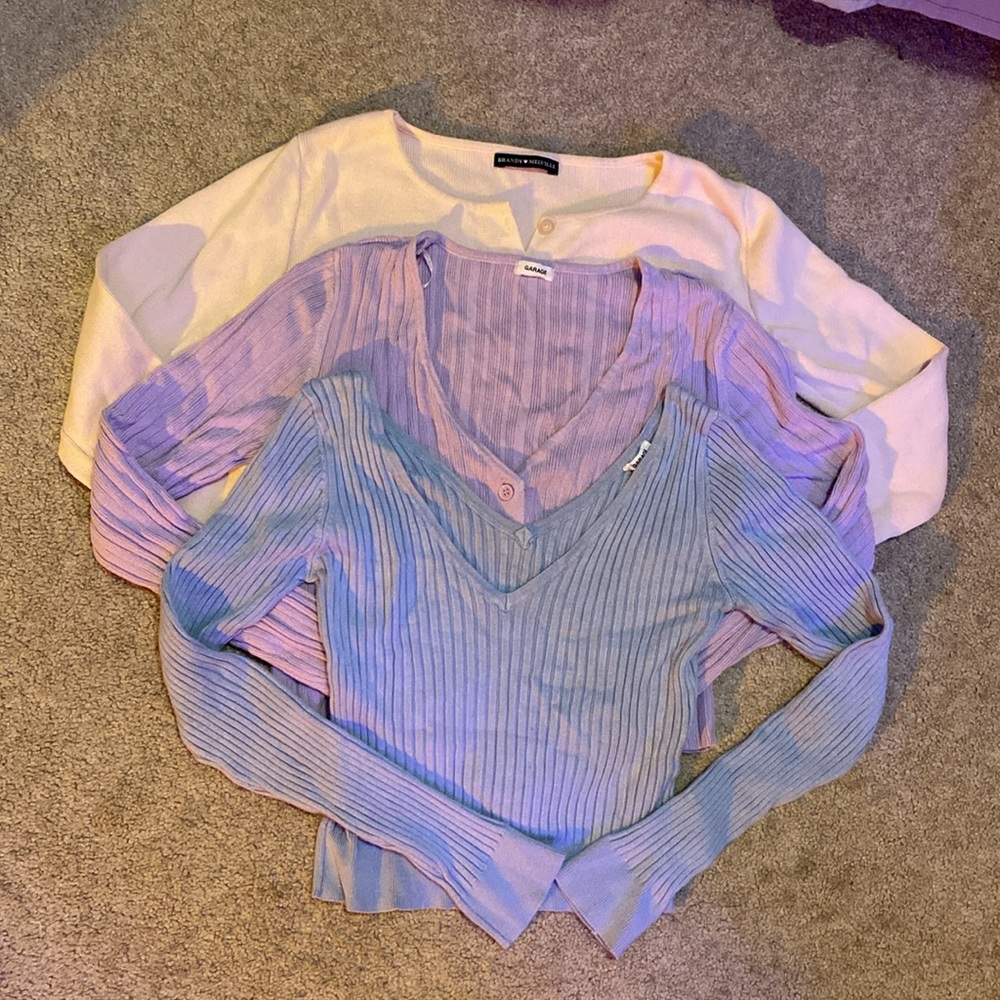 3 piece sweaters from Garage Clothing and Brandy Melville